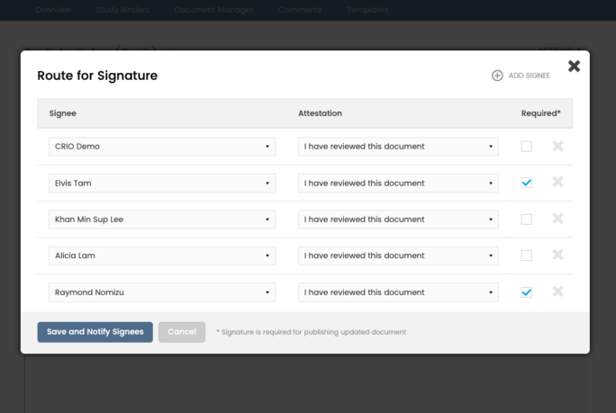 eReg-Manage Study ISF Binders Digitally